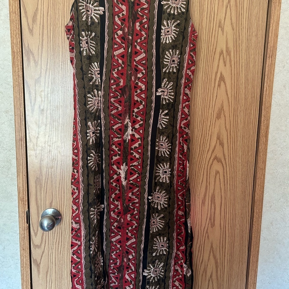 Fair Set Bohemian Tribal Print Midi Dress Size 12 - Picture 6 of 8